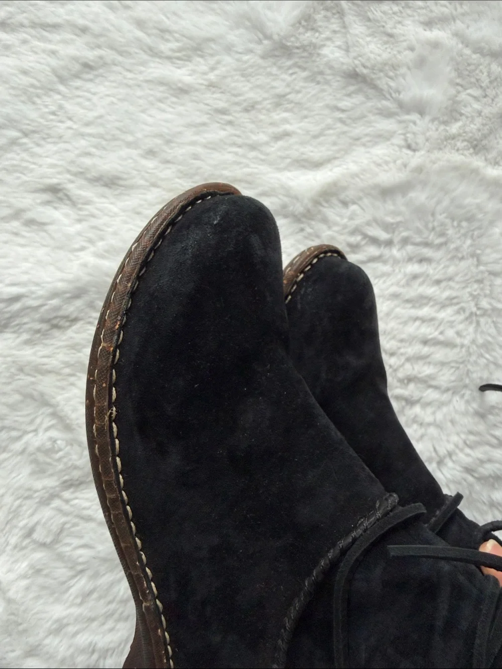 UGG Caspia Shearling Winter Ankle Boot Black Suede S/N 3335 size 9
